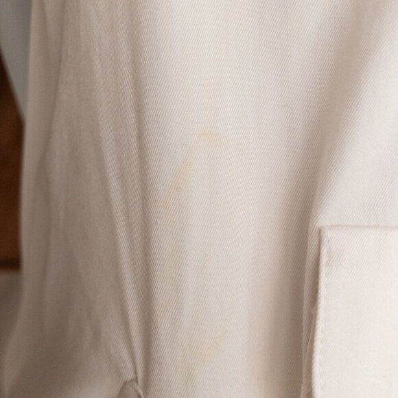 Rare Vintage CHANEL Boutique Ivory Shirt Dress with Gold Medallion Buttons - Picture 5 of 13